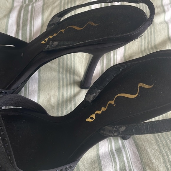 Black Embellished Nina Heels - Picture 5 of 6